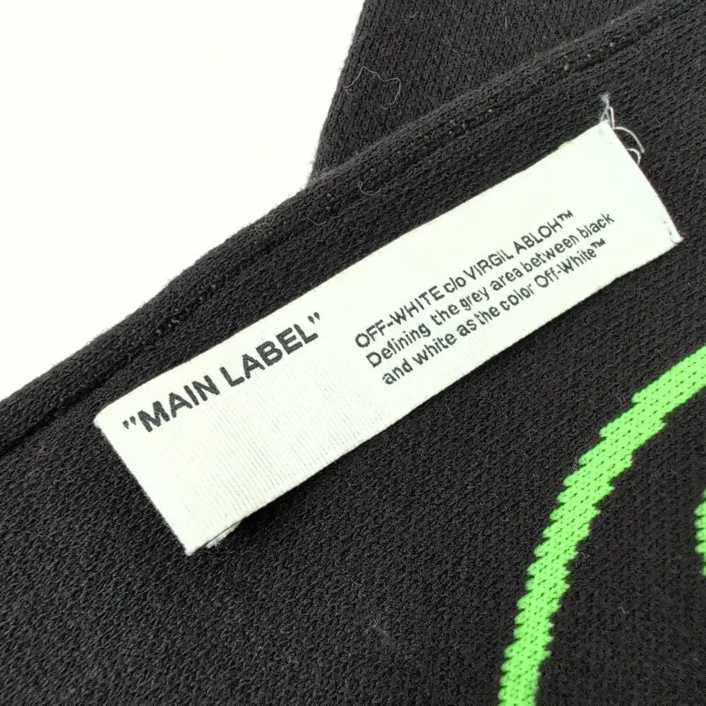 OFF-WHITE Arch Shapes Scarf Black Green 